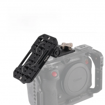 TILTA Adjustable Accessory Mounting Plate Black NATO Rail via 1/4"-20 and 3/8"-16 Threads with Locating Points TA-AMP-B