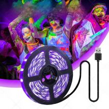 UV LED Light Strip Flexible LED Strip Light Ultraviolet UV Lamp 395-405nm Black Light 2835 SMD DC5V LED Ribbon For Glow Party