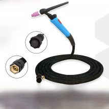 ADIYAWELD TIG Welding Torch WP17FV Argon Air Cooled Tungsten Arc Welding Torch 3M/5M/7M WP17 Flexible Head Gas Valve