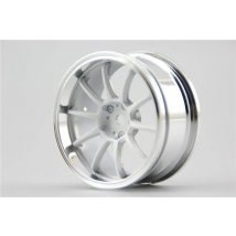 4pcs 1/10 Touring&Drift  Wheel Rim W10S2CW(Chrome+Painting White) 4mm offset  fits for 1:10 Touring&Drift Car 1/10 Rim 10513