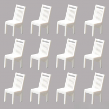 Scale 1:20 1:25 1:30 Miniature Chairs Model ABS Indoor Materials Kits Diy Scene Layout Diorama Kits 10Pcs/Lot