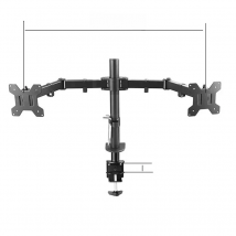 MS02-II Desktop Clamping Full Motion 360 Degree Dual Monitor Holder 10"-27"clamp base Monitor Mount Arm Loading 9.9kgs PC stand