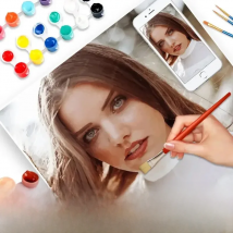 PhotoCustom Coloring By Numbers Figure Photo custom Acrylic Handpainted Wall Art Painting By Numbers For Aduilt Kits Home Decor