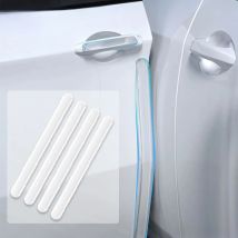 SEAMETAL 4PCS Extended Car Door Bumper Strip Transparent Body Protector Anti-scratch Protective Strip Body Decoration Strips