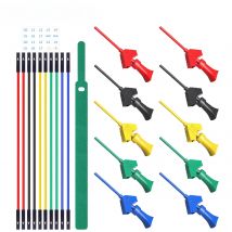 Peakelect P1512D Mini Grabber Silicone Jumper SMD IC Test Hook Clip Test Lead Kit Dupont Female for Logic Analyzer Breadboard