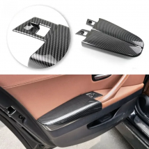 For BMW 5 Series F10 F18 2011 2012 2013 2014 2015 2016 2017 Car Interior Door Panel Armrest Cover ABS Carbon Style Accessories