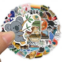 50PCS Australian Stickers Exquisite Scenery Koala Hand Account Material Phone Case Laptop Luggage Water Cup Waterproof Stickers