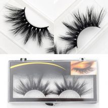 Visofree Makeup Eyelashes 3D Mink Lashes Fluffy Crisscross Dramatic Mink False Eyelashes Handmade Reusable E80 Lash 25mm Lashes