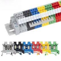 10Pcs UK 2.5 Terminal Block UK2.5B Screw Connection Connect Strip 2.5B 2.5mm² Cable Electrical Din Rail Wire Connector ZiiZ