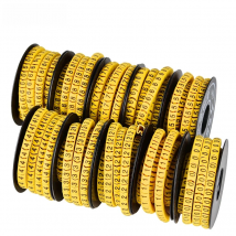 10 Roll Cable Markers Number Tube EC 1/2.5/4/6 Square 0 to 9 Wire Label Pipe Network Line Sleeve Concave Antiskid PVC Insulation