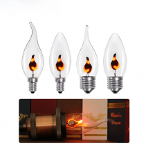 LED Candle Light Bulb Flicker Flame E14 E27 Edison Emulation Fire Lighting Vintage 3W AC220V Tail Retro Decor Energy Saving Lamp