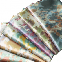 By Meter Soft Satin Fabric Material Lining Geometric Charmeuse Abstract