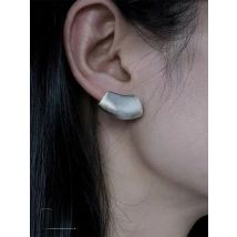 ZHUHE Brushed Pinna Earrings Cyberpunk Style For Women And Men Jewelry Accessories Party Gifts