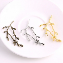 SWEET BELL 20pcs  three color Tree Branch Connector fine Necklace Pendant Handmade branches Charms 3D480