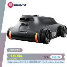 Aspirapolvere robotico per piscina Grennix SAT 10 180 minuti con corsa fino a 2000 piedi quadrati, doppio motore brushless da 180 W, per piscine fuori terra