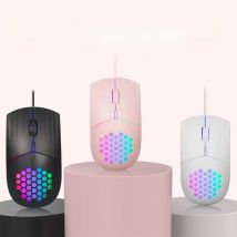 1600 DPI RGB Backlit Honeycomb Shell Mouse Wired RGB Gaming Mouse USB/Type C Mice For Computer iPad Tablet Macbook Air Laptop PC