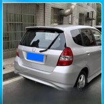 Use For Honda Jazz Fit 2004--2007 Year Roof Spoiler ABS Plastic Carbon Fiber Look Rear Trunk Wing Car Body Kit Accessories