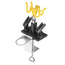 Universal Clamp-on Air Brush Holder,Holds up to 4 Air Brushes,Rotatable Topper Bracket,Air Brush Stand Holder, soporte aerografo