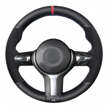 CARDAK Artificial Leather Suede Steering Wheel Cover for BMW F87 M2 F80 M3 F82 M4 M5 F12 F13 M6 F85 X5 M F86 X6 F33 F30 M Sport