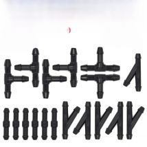 18PCS Windscreen Washer Joiner Pipe Connector T Piece Straight 3 Way Y Piece Air Fuel Water Petrol Wiper Sprayer Nozzle Jet Hose