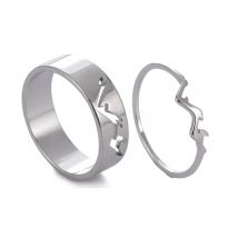 Skyrim Fashion Mountain Couple Rings for Women Men Stainless Steel Paired Ring Jewelry Engagement Wedding Gift Wholesale 2025