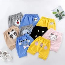Baby Boys Shorts Casual Solid Colors Elastic Waist Boy Pants Summer Calf Length Kids Trousers Soft Infant PP pants