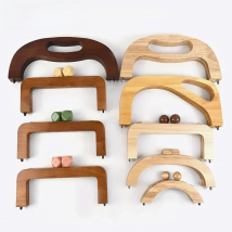 1Pc Deepeel 14-28cm Wooden Bag Handle Bags Closure Kiss Clasp Purse Frames Lock Buckles Handles DIY Sewing Brackets Accessories