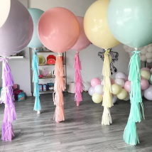 36inch Macaron Helium Balloon Wedding Engagement Birthday Party Decoration Baby Shower Globos Matte Big Balloons Tassels Decor
