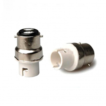 2pieces B22 to B15 Lamp Holder LED Bulb Bayonet Socket Bases White Fireproof Lamp Holder Converters