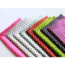 By Meter Cute Polka Dots Material Satin Charmeuse Soft Coat Lining Scarf Diy Fabric