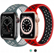 Solo Loop for Apple Watch Band 44mm 40mm 38mm 42mm Breathable Elastic Belt Silicone bracelet band iWatch Series 3 4 5 SE 6 Strap