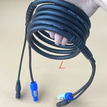 3-5Meter Audio DJ Dmx And AC Power Combination Cable 3Pin XLR Connector 3x2.5mm² Powercon Power Wire Stage Lighting Split Cables
