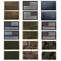 Infrared Reflective American United States USA US IR Patches Blue Line Patch Biker Fastener Patch For Clothing Cap