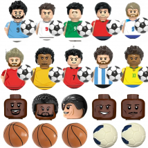 MOC Fußball & Basketball Sport Stern Modell Ziegel Serie Charaktere Mini Action Figure Bausteine