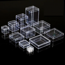 Transparent Storage Box  Plastic Box Small PS Storage Box Mini Collection Container Case Clear Display Boxes