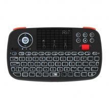 Original Rii i4 Bluetooth US/RU/HE/ES/FR Keyboard Portable Mini Wireless Keyboard With Backlit Keypad Touchpad Android/Window