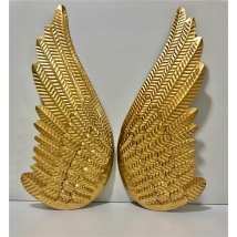 50cm Big Golden Christmas Hanging Iron Angel Wings Set,Indoor Home Decoration Desktop Oranment,Fireplace Porch Pendant
