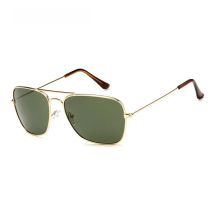 Shonemes Square Sunglasses Vintage Double Bridge Driving Shades Metal Frame Outdoor UV400 Sun Glasses for Men Women