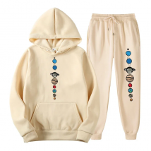 Autumn Winter Hoodie Sets Men Fashion Fleece Hoodies Brand Pants Casual Jogger Suit Tracksuit Sweatshirt Woman Pullover