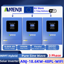 ANENJI 3 fasi 18.6KW inverter solare ibrido 48v 230V/380V On/Off grid Inversor integrato 120A MPPT regolatore di carica solare