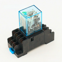 MY4 Power Relay MY4NJ with Din Rail Mount Socket Base 14 Pins 12V/24V 110V/220V MY4N Relay Switch