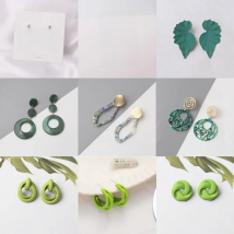 Green Color Women's Earrings Korean Fashion Hanging Earrings for Girls Acrylic Pendants Dangle Earrings pendientes de colores