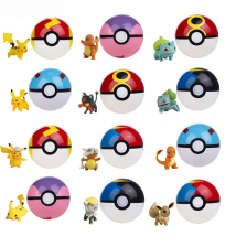 Pokemon Pokeball With Cartoons Movie Anime Figure Pikachu Charmander Eevee Squirtle Vulpix Quality Pet Action Model Toys Gifts