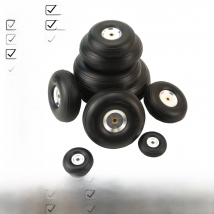1 Pairs PU Wheels W/ Aluminum Core Alloy Hub 1Inch/1.25/1.5/1.75/2/2.25/2.5/2.75/3/3.25/3.5/3.75/4/4.5/5 " for RC Airplane Model