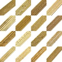 AAA+ Color Retention Gold Plated Hematite Natural Stone Bead Heart Round Star Spacer Loose Beads For Jewelry Making DIY Bracelet