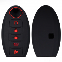 Key Fob Case Silicone Remote Cover 5keys Fit for Nissan 2019 Altima SL FWD Maxima Kicks SR Murano Pathfinder ARMADA Patrol
