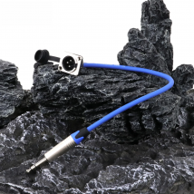 Audio XLR Extension Cable 3Pin XLR Male Panel Mount MIC Socket to 6.35mm 1/4 Inch TRS Pass Through Balanced Speaker Amp Mixer