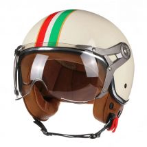 DOT 3/4 Open Face Motorcycle Retro Motorbike Helmets With For Men Women Vintage Chopper Capacete De Moto Bike Cascos Scooter