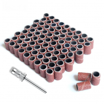100/50/25pcs Nail Sanding Ring Bands Electric Manicure Nail Drill Bits 80/120/180 Grit Gel Nail Polish Removal Pedicure Tool