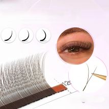 Single Tip 2D Y Black Brown Eyelash Extension Natural Soft Wispy Eyelashes High Quality Premade Fan Cilios YY Makeup Tool